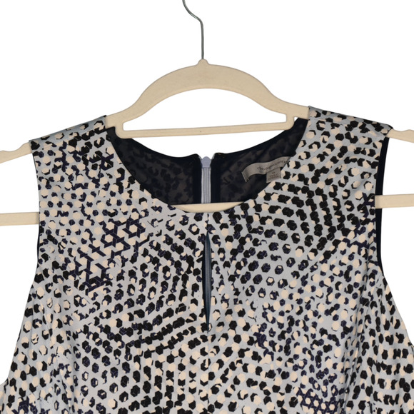 Classiques Entier Midi Dress Womens Size 12 Blue Abstract Artsy Silk Boho Classy - Picture 4 of 9